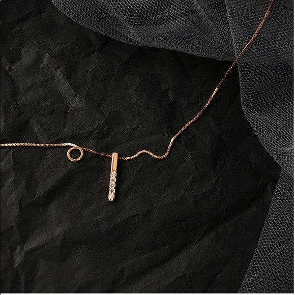 Five Gems Gold Necklace - Picture 5 of 10